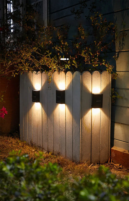 Solar LED Vägglampa Utomhus – Vattentät med Upp/Ned-ljus